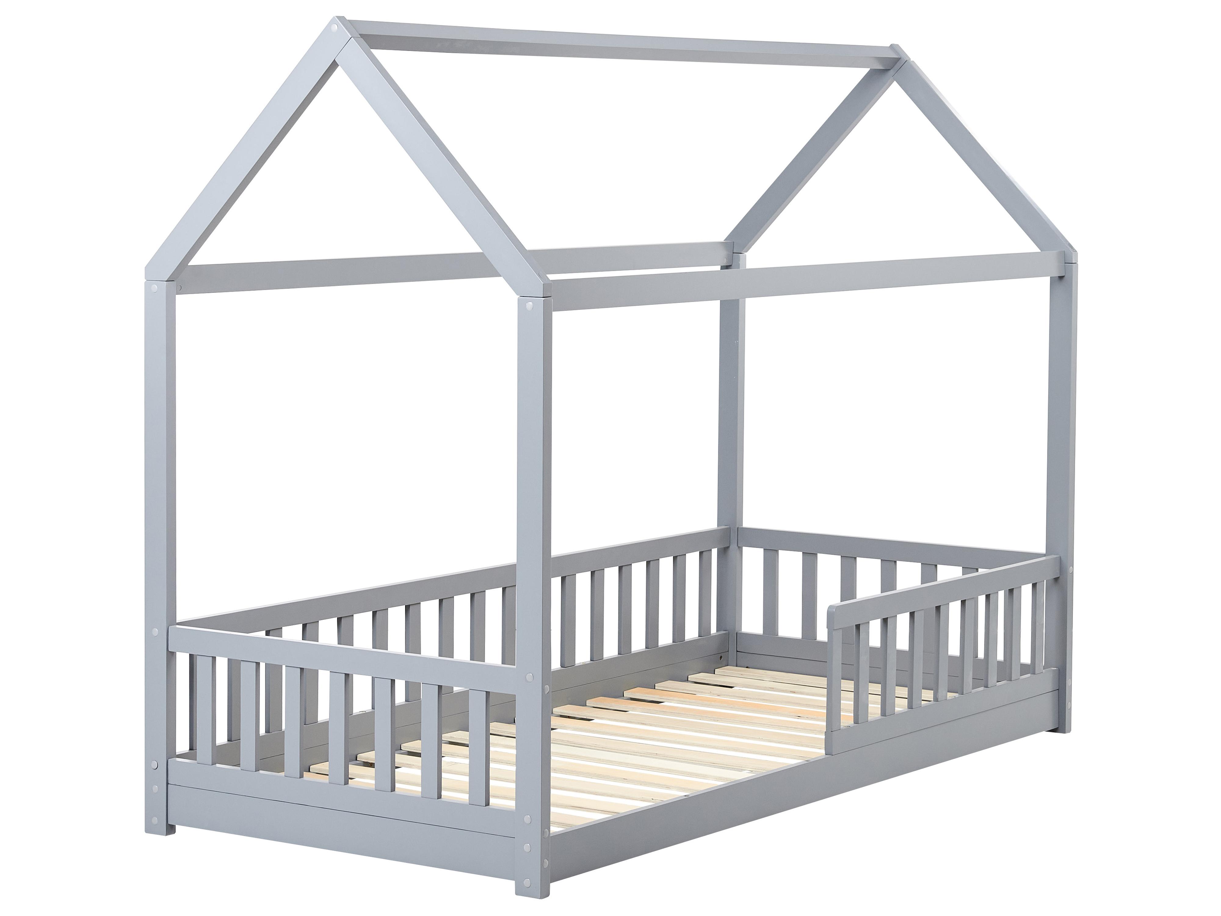 Kinderbed Huis Dennenhout COSSAYE 90 x 200 cm Grijs