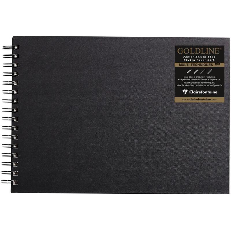 Goldline carnet spiralé 64F A4 140g I - Ivoire
