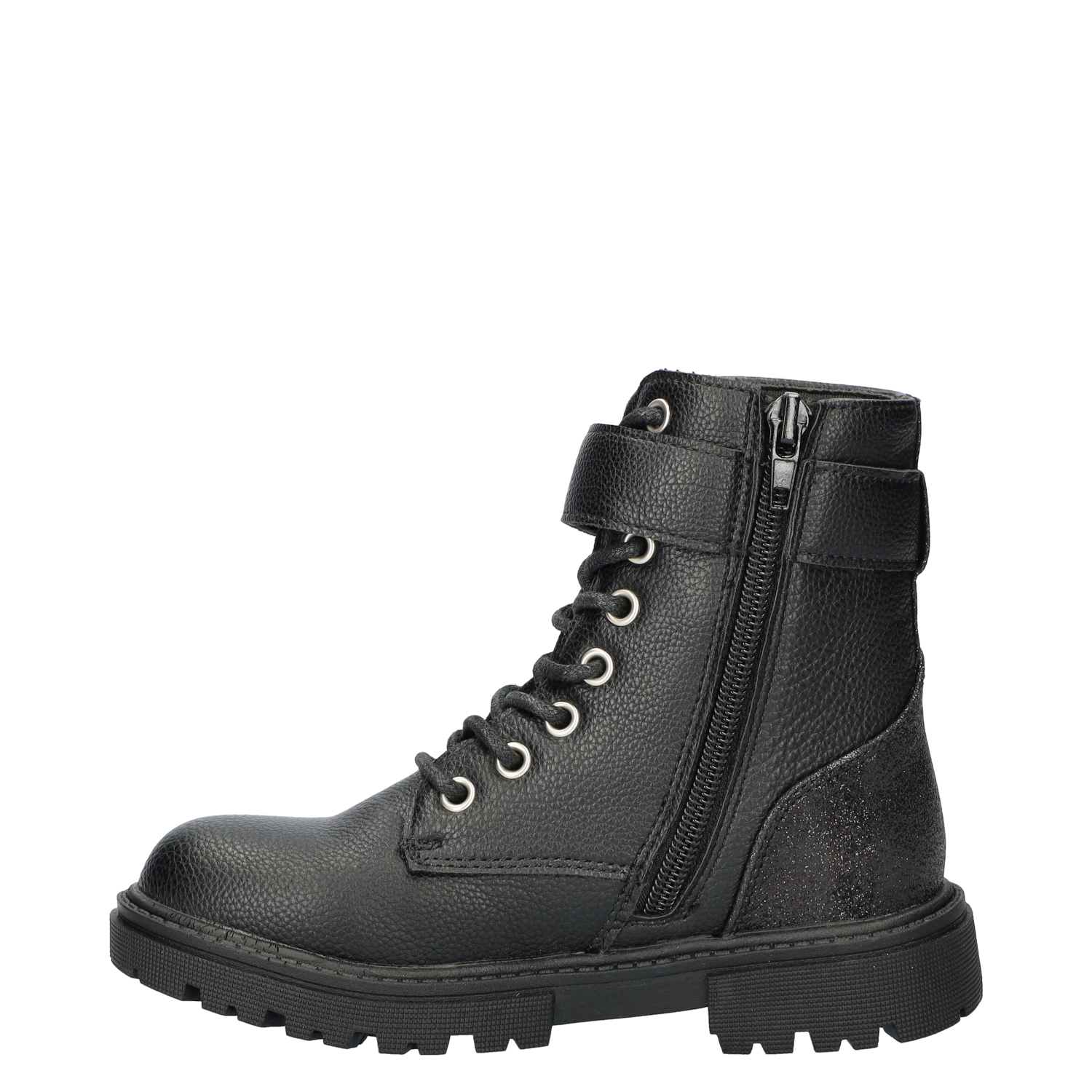 meisjes veterboot Nelson Kids Zwart