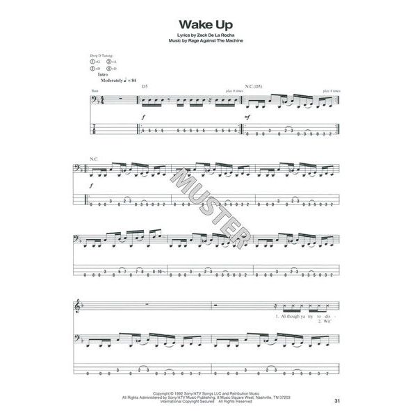 Hal Leonard Rage Against The Machine Bass