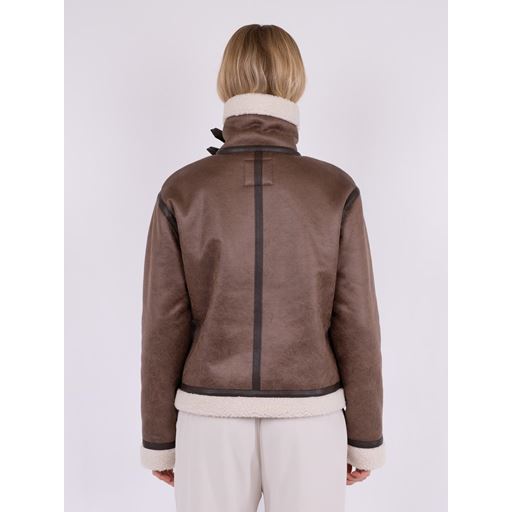 Neo Noir Sadie Teddy Jakke, Brown, 36