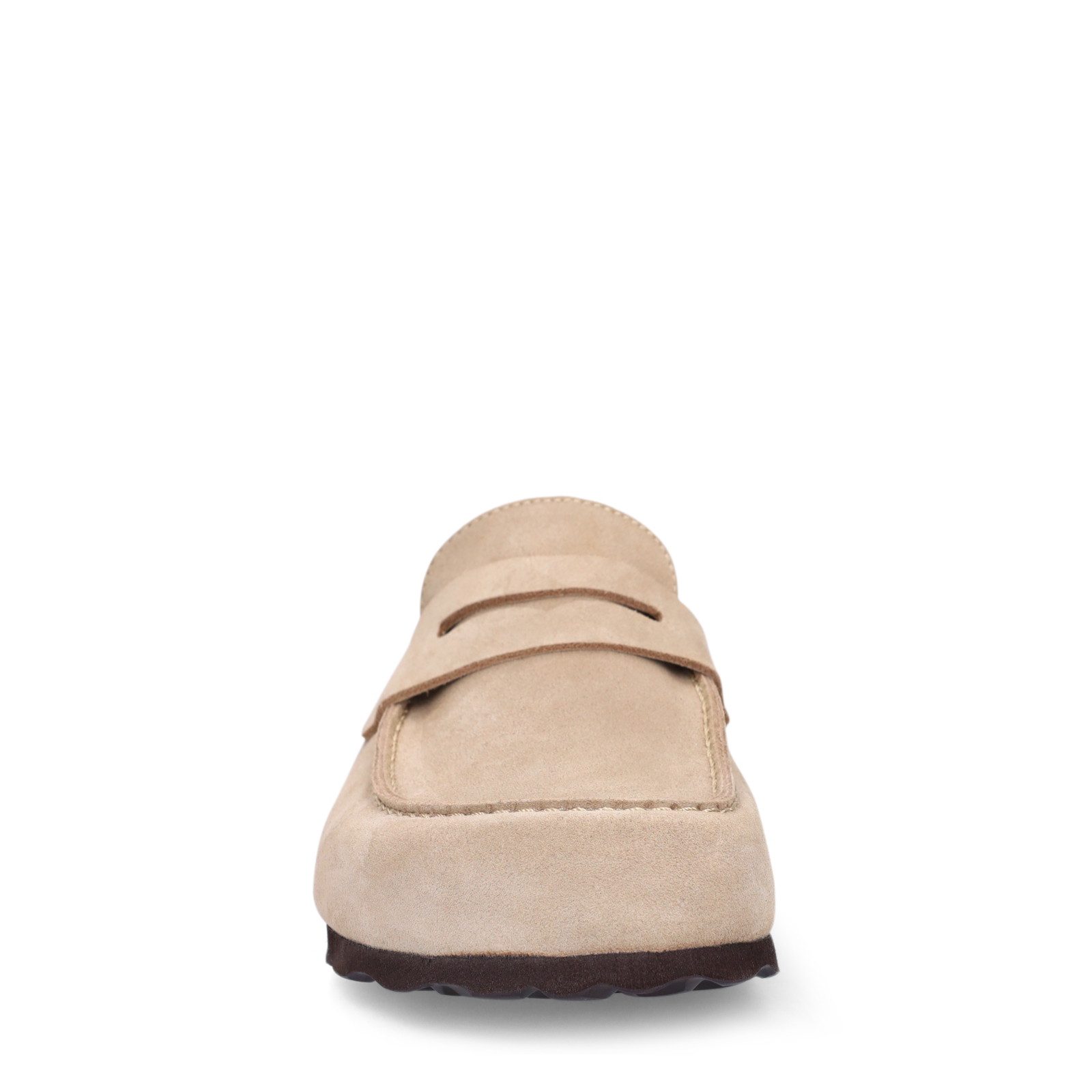 Beige suède clogs