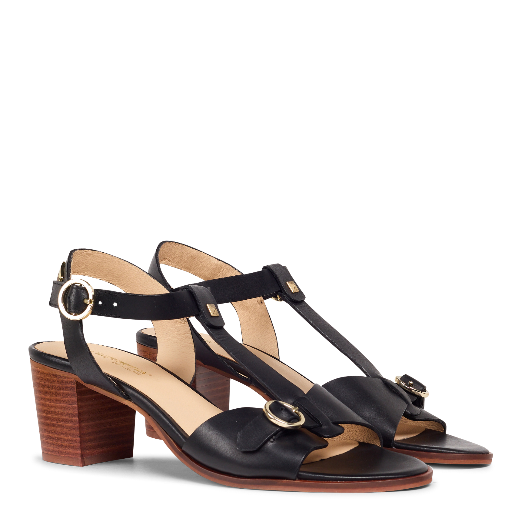 LOKWOOD - Sandales hautes en cuir | Noir