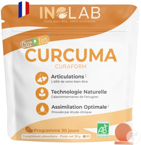 Inolab Curaform Curcumine Optimisée Et Fenugrec Bio 60 Comprimés