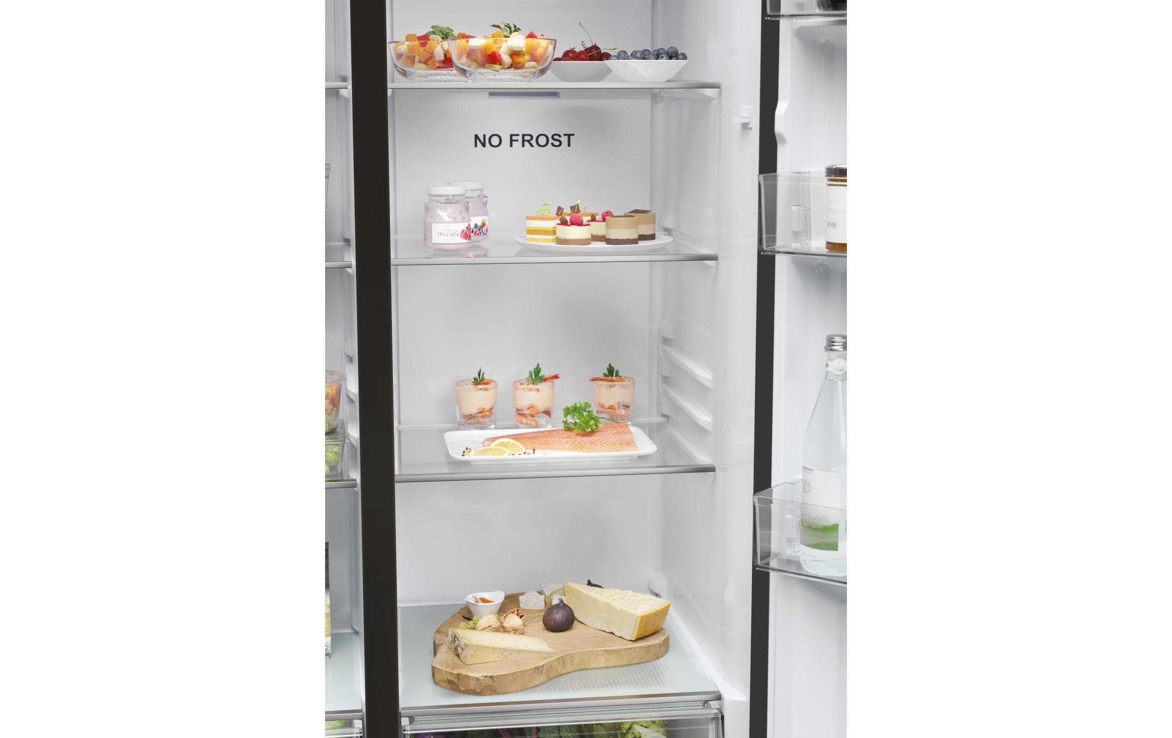 Foodcenter HSR5918DIPB Schwarz<br>Side by Side Kühlgerät