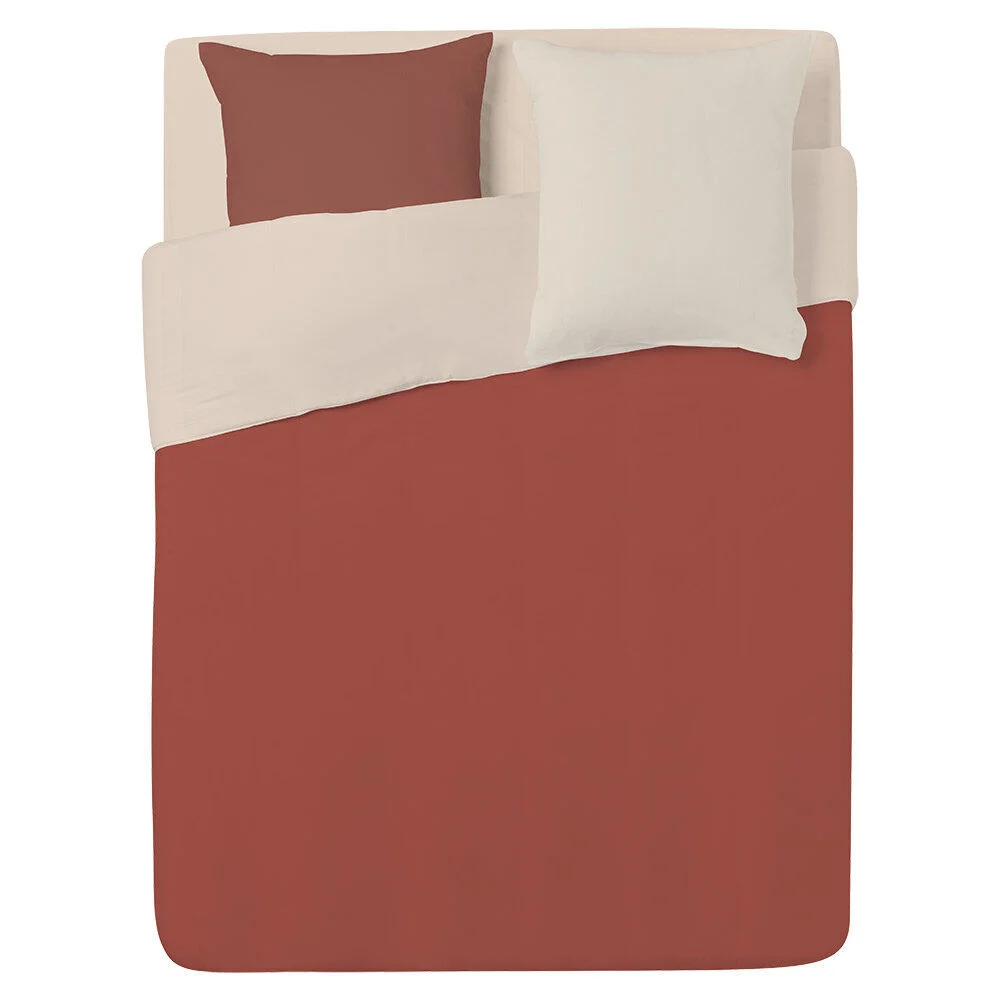 Housse couette 260x240cm + drap housse 140x190cm - 3 coloris