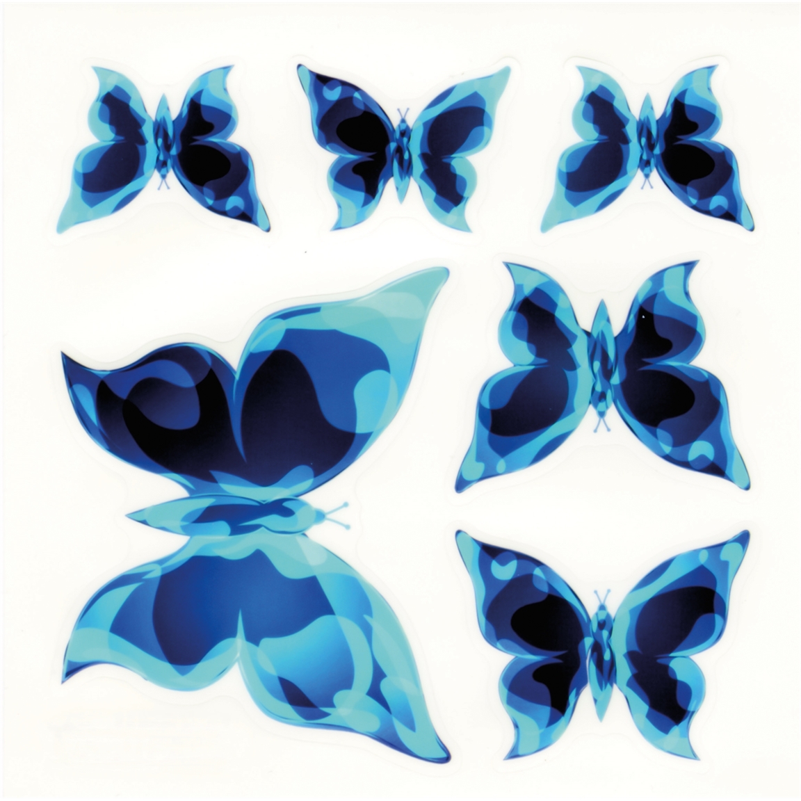 Lot de 6 stickers papillons lumineux