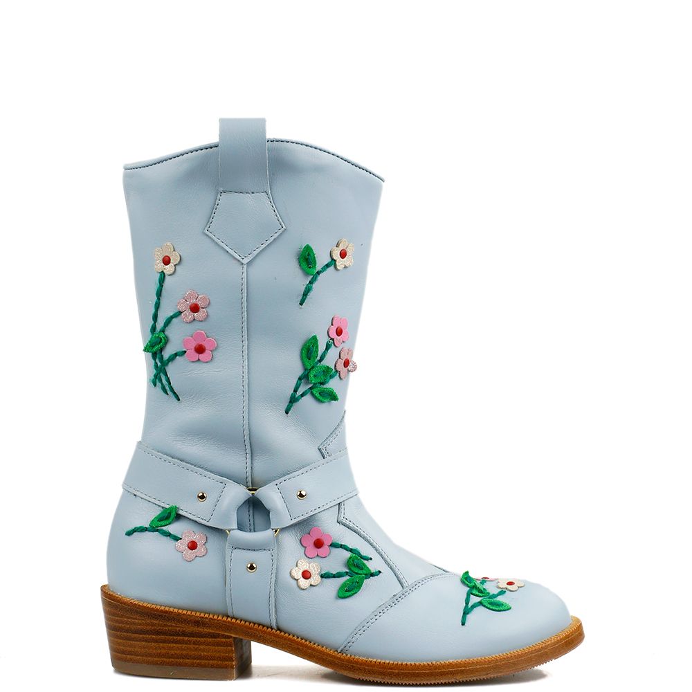 Zecchino d'Oro 187 blauw met bloemen