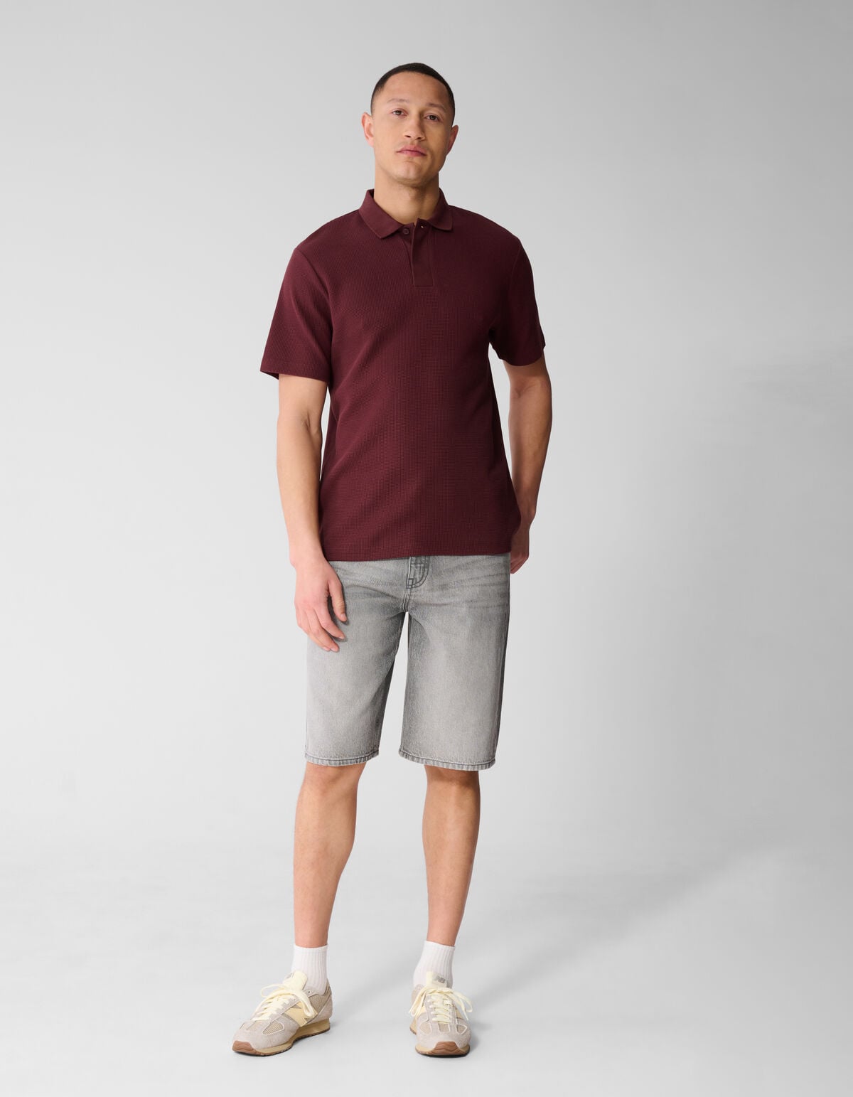 Relaxed Fit Denim Short Grijs