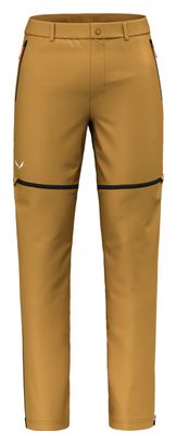 Pantalon 2-en-1 Softshell Salewa Puez Talveno Marron