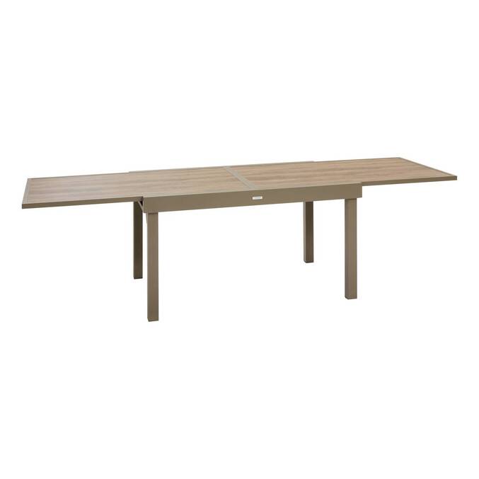 Table de jardin extensible rectangulaire PIAZZA Truffe / Café