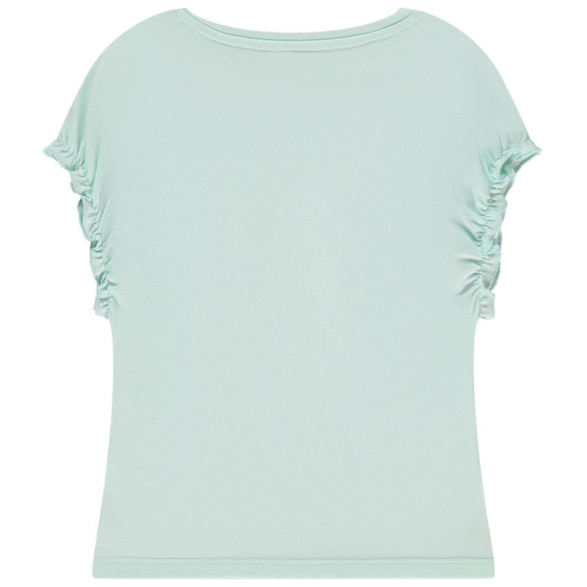 T-shirt manches courtes élastiquées avec print fantaisie pour fille - Bleu