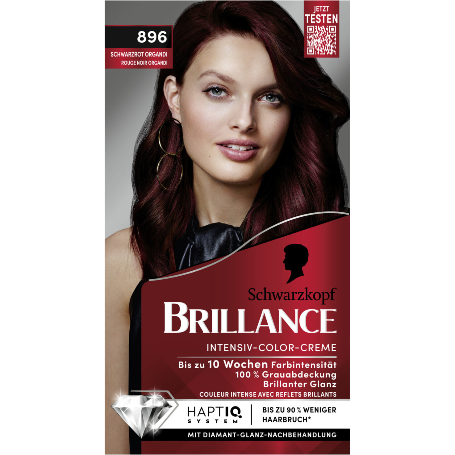 Schwarzkopf Brillance Intensiv-Color-Creme 896 Schwarzrot Organdi
