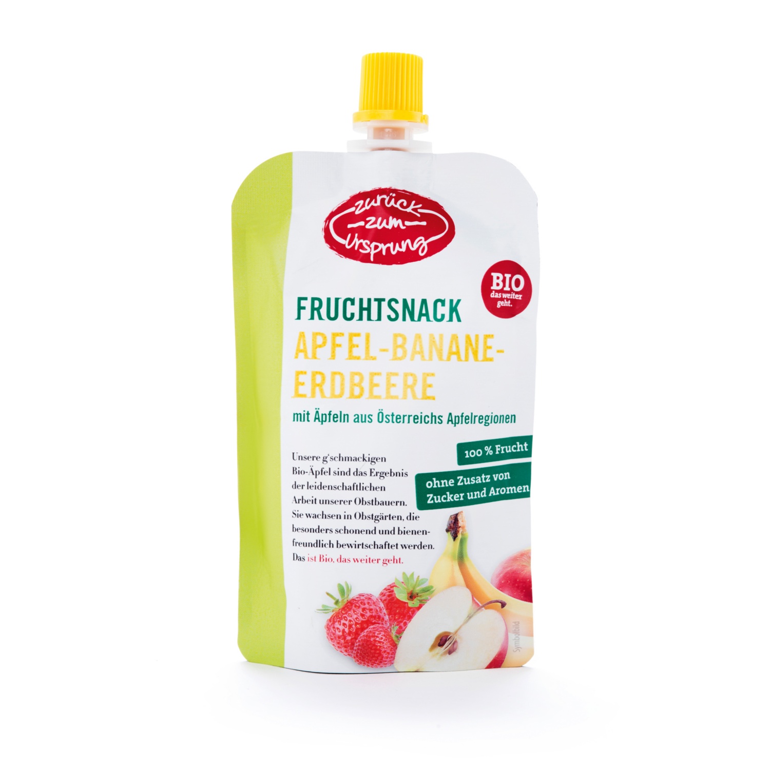 ZURÜCK ZUM URSPRUNG BIO-Fruchtsnack, Apfel-Banane-Erdbeere 100 g