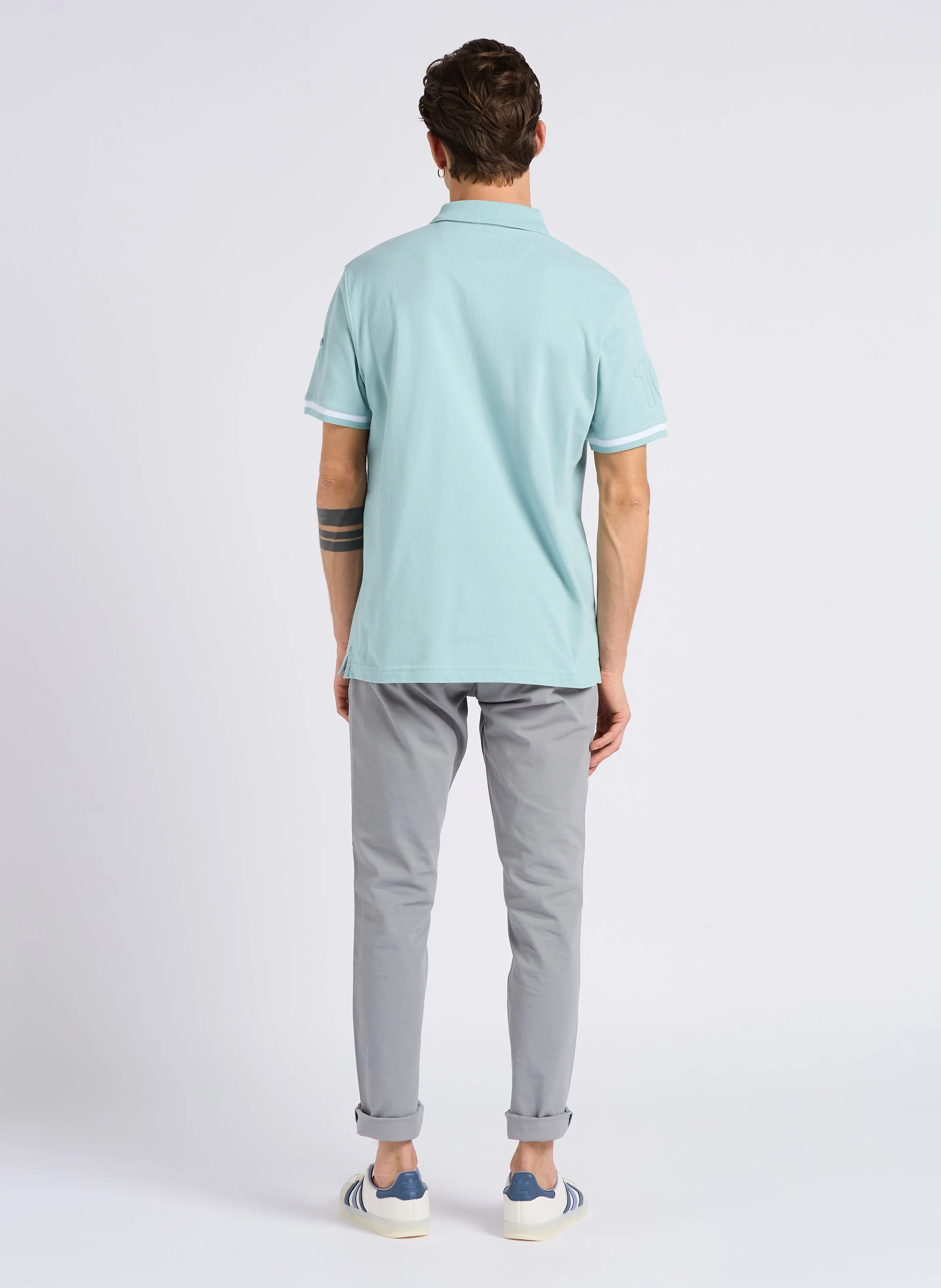 Pantalon skinny en coton mélangé | Gris