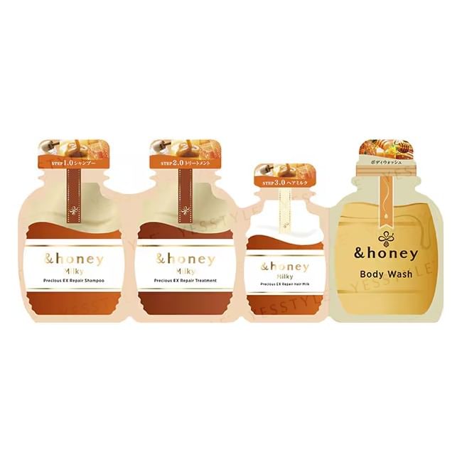 ViCREA - &honing Milky Precious EX Repair Hair Pack 4-stappen proefset