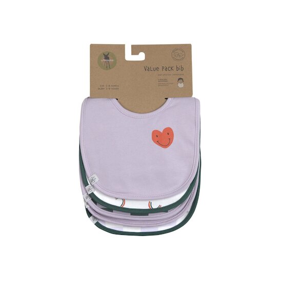 Happy Rascals Lot 5 bavoirs éponges   Cœur Violet        de               Lässig