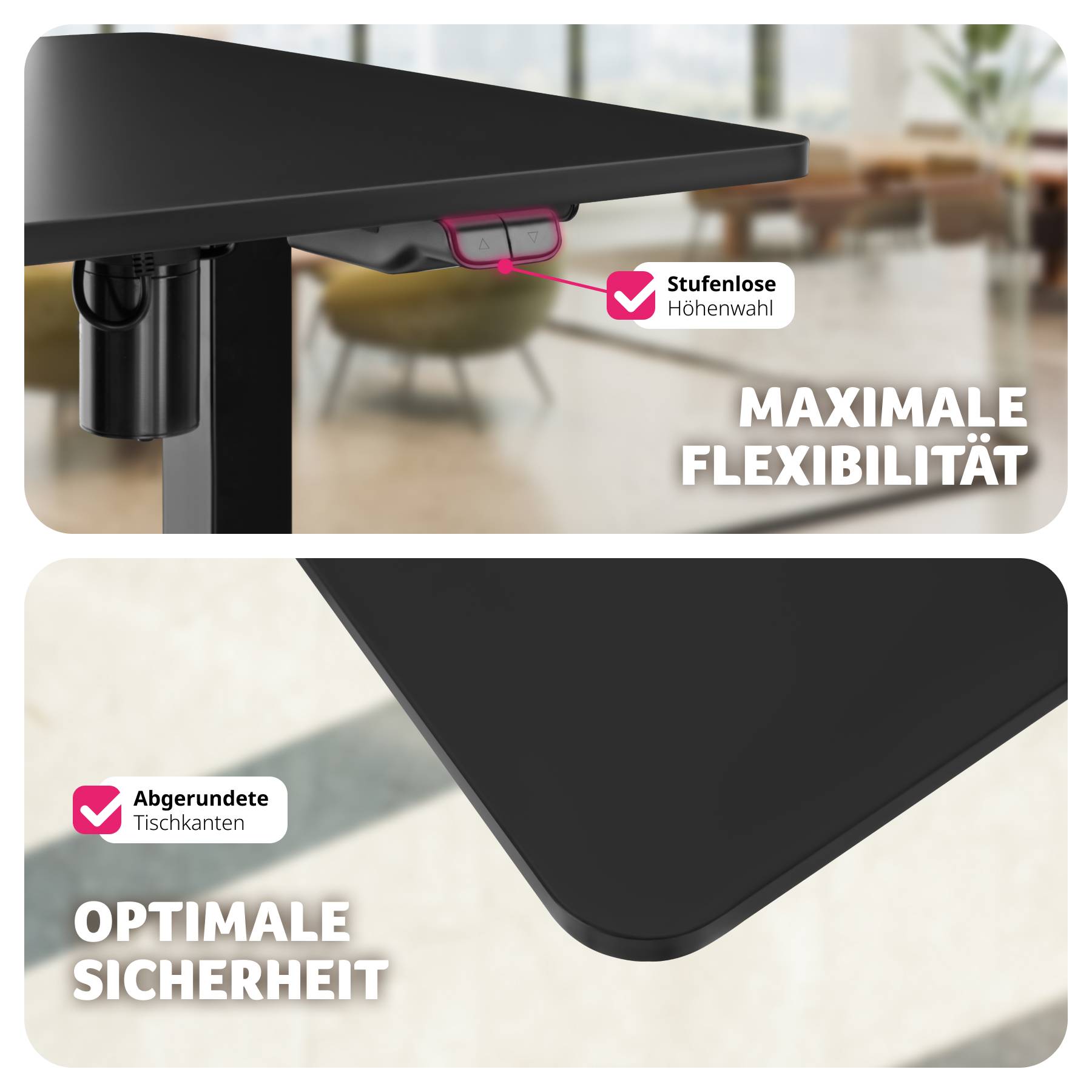 Elektrisch höhenverstellbarer Schreibtisch  Skadi