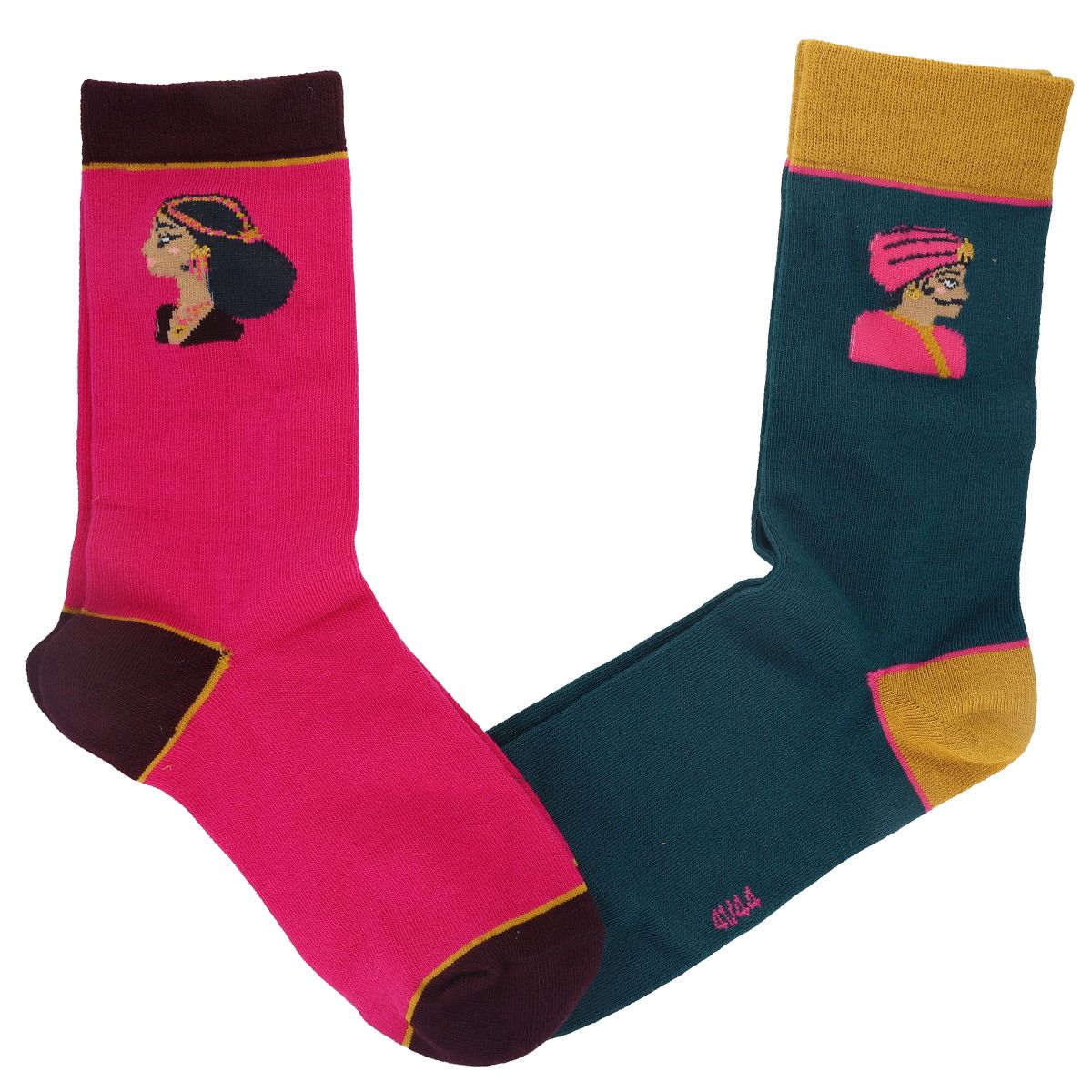 Coffret duo de chaussettes adulte - Mariage Indien .