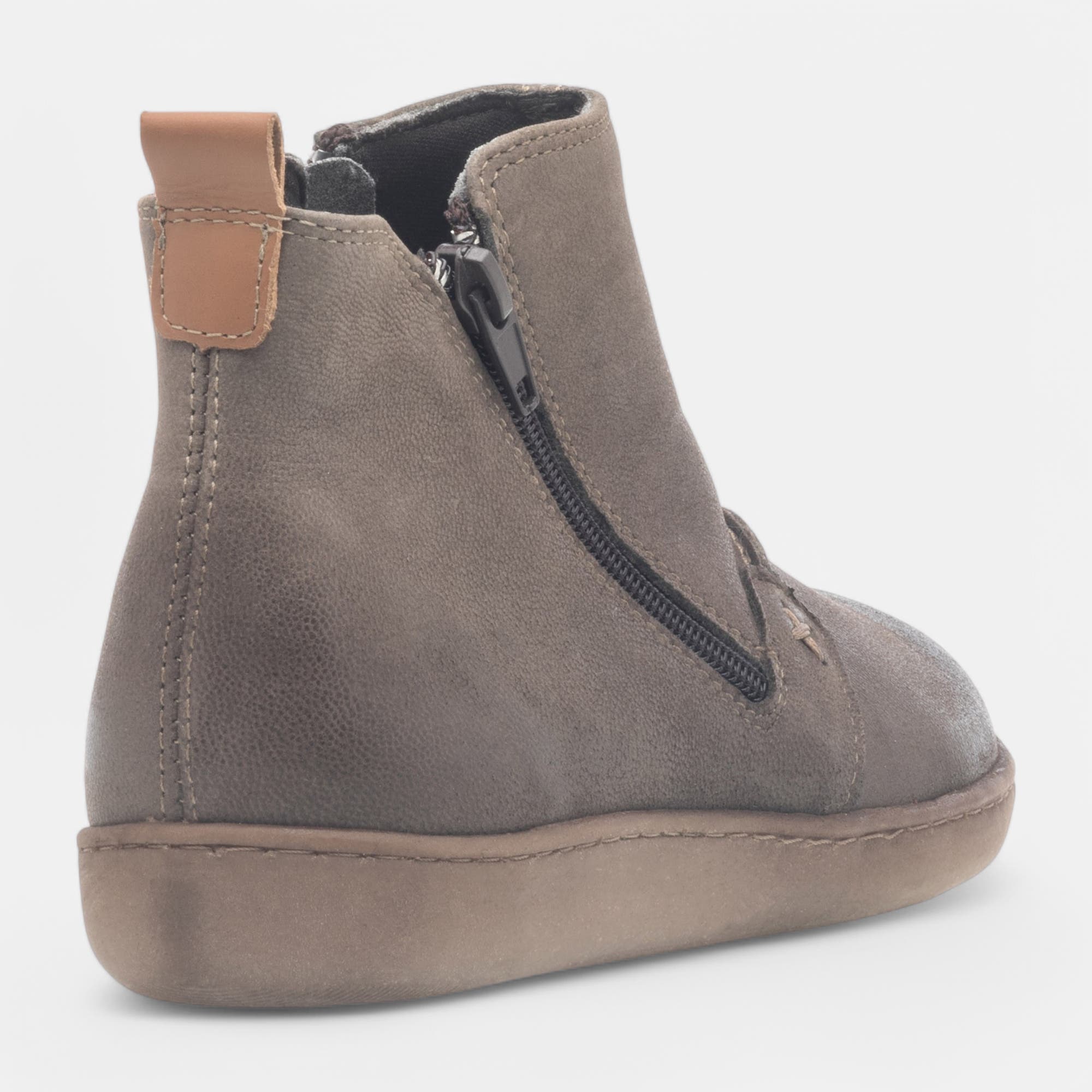 Bottines Femme en cuir gris