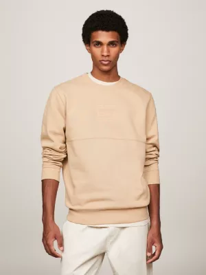 Moletom com gola redonda e logo tonal