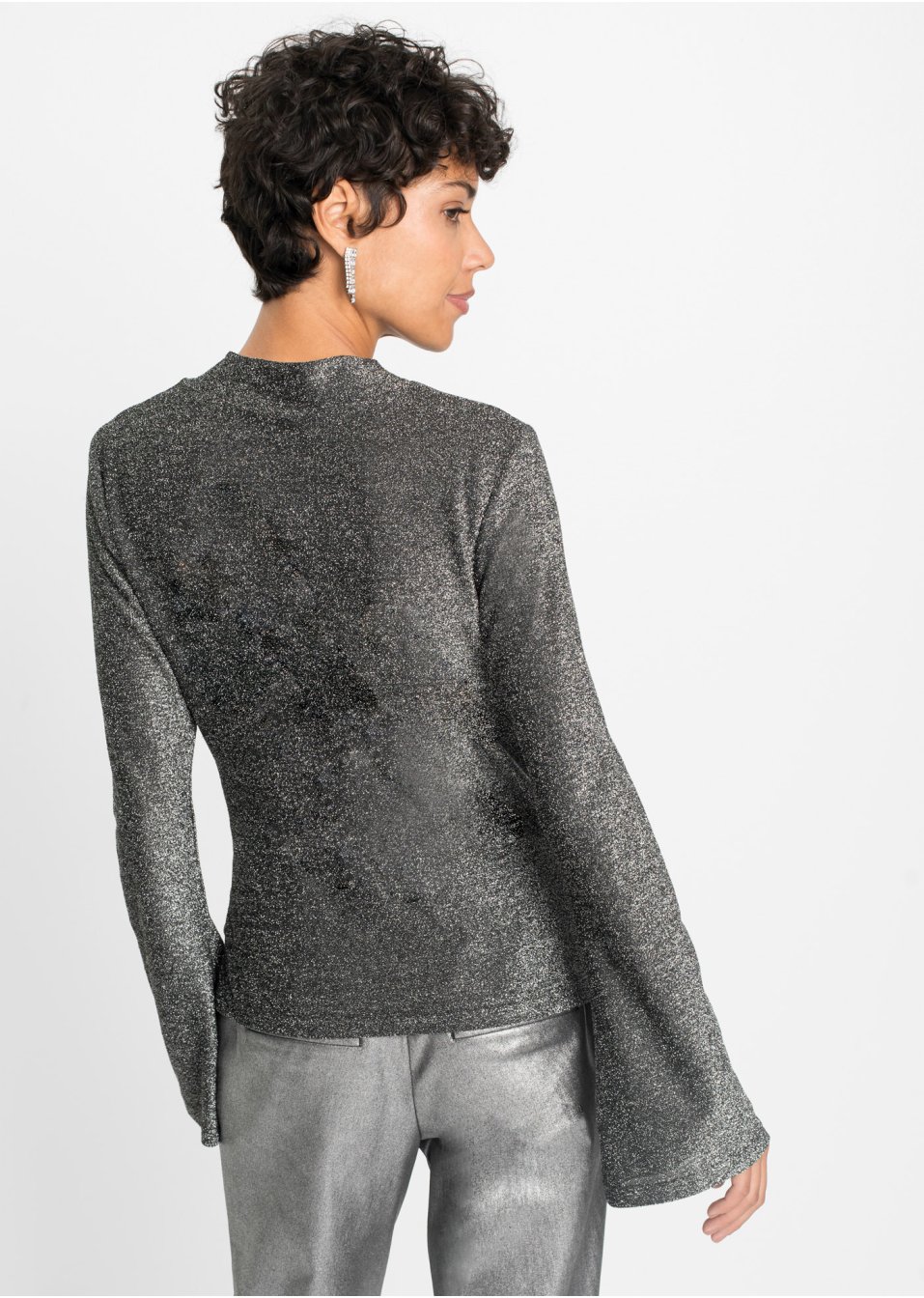 T-shirt manches longues brillant