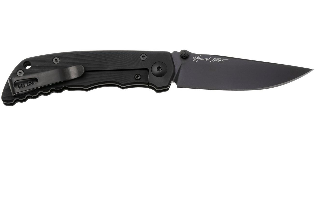 Spartan Harsey Folder 3.25 Talos II SFBL13BKBK, Black Ti Nitride 154CM, Black Starburst Aluminum zakmes