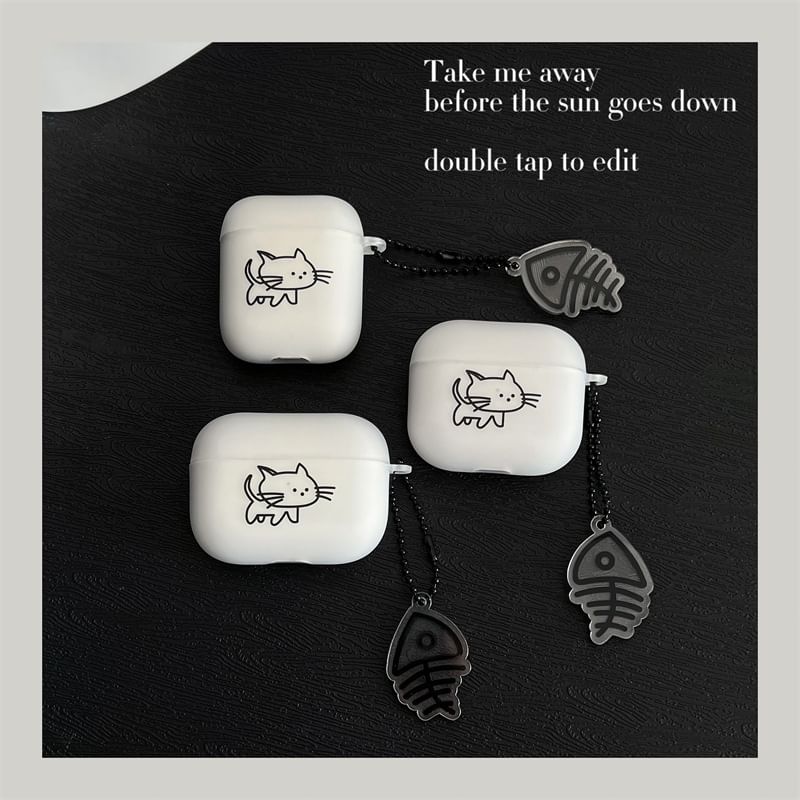 Edgin - Cat Fish Bone Charm AirPods / Pro oortelefoonhoesje