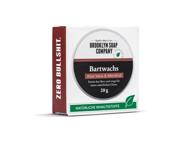 Brooklyn Soap Company Bartwachs Bartwachs Aloe Vera & Menth Natürliches Bartwachs verleiht einen angenehmen Glanz