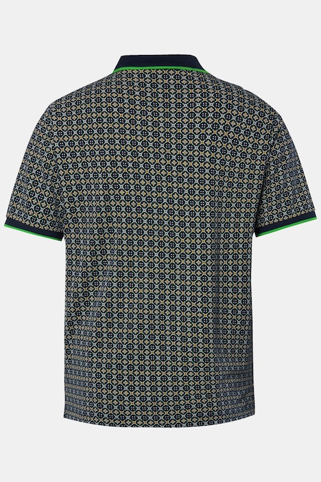 Boston Park Poloshirt, Halbarm, Allover-Muster, bis 84/86