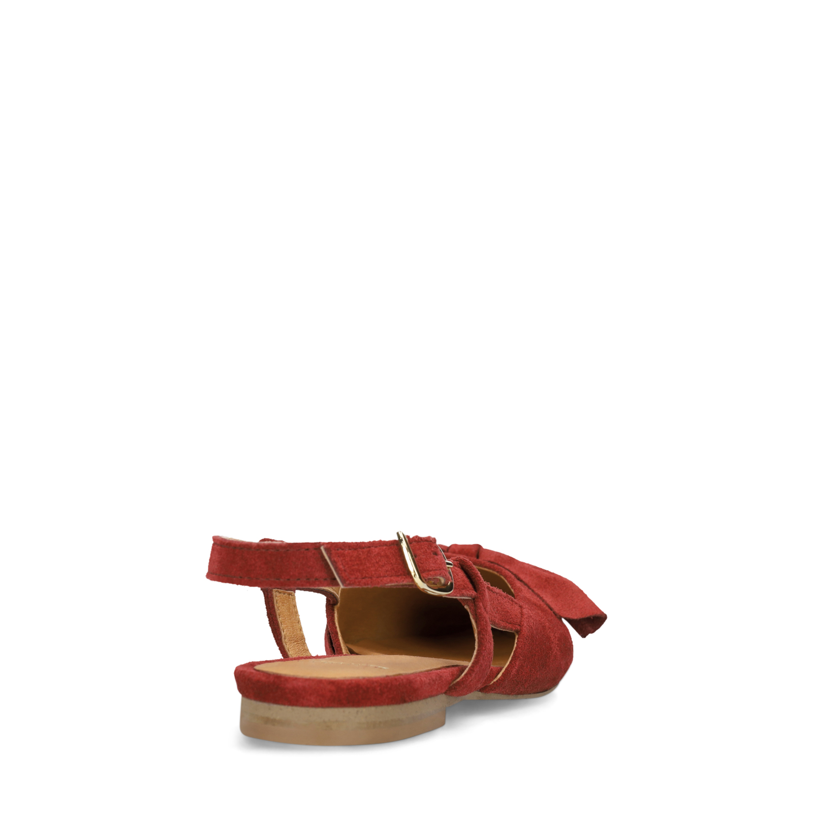 Bordeaux rode suède slingbacks met strik
