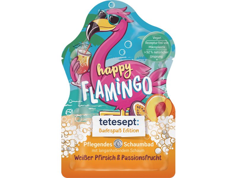 tetesept Schaumbad Happy Flamingo 40 ml Pflegendes Schaumbad mit langanhaltendem Schaum