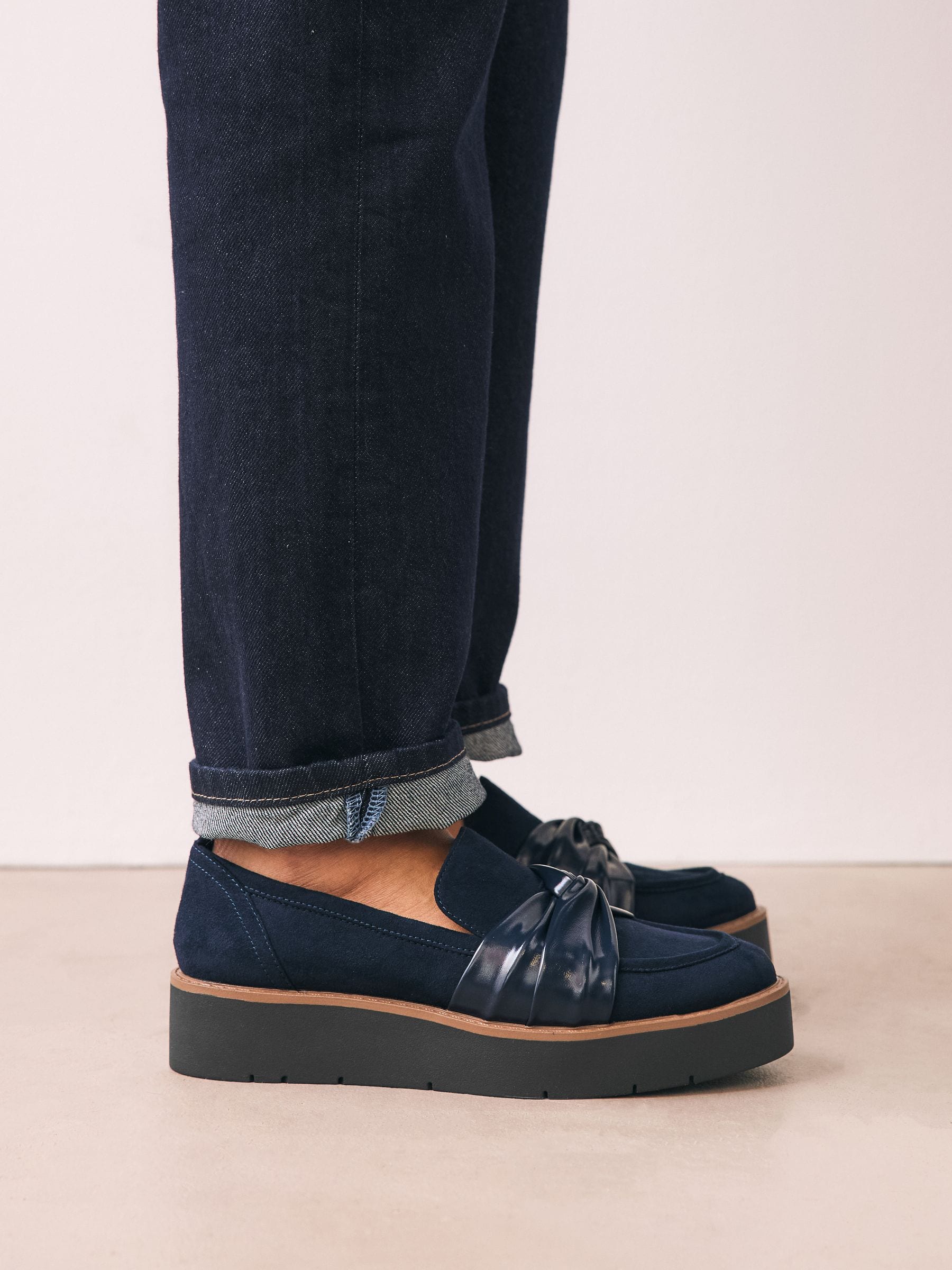 Marineblauw - Chunky Twist Loafers