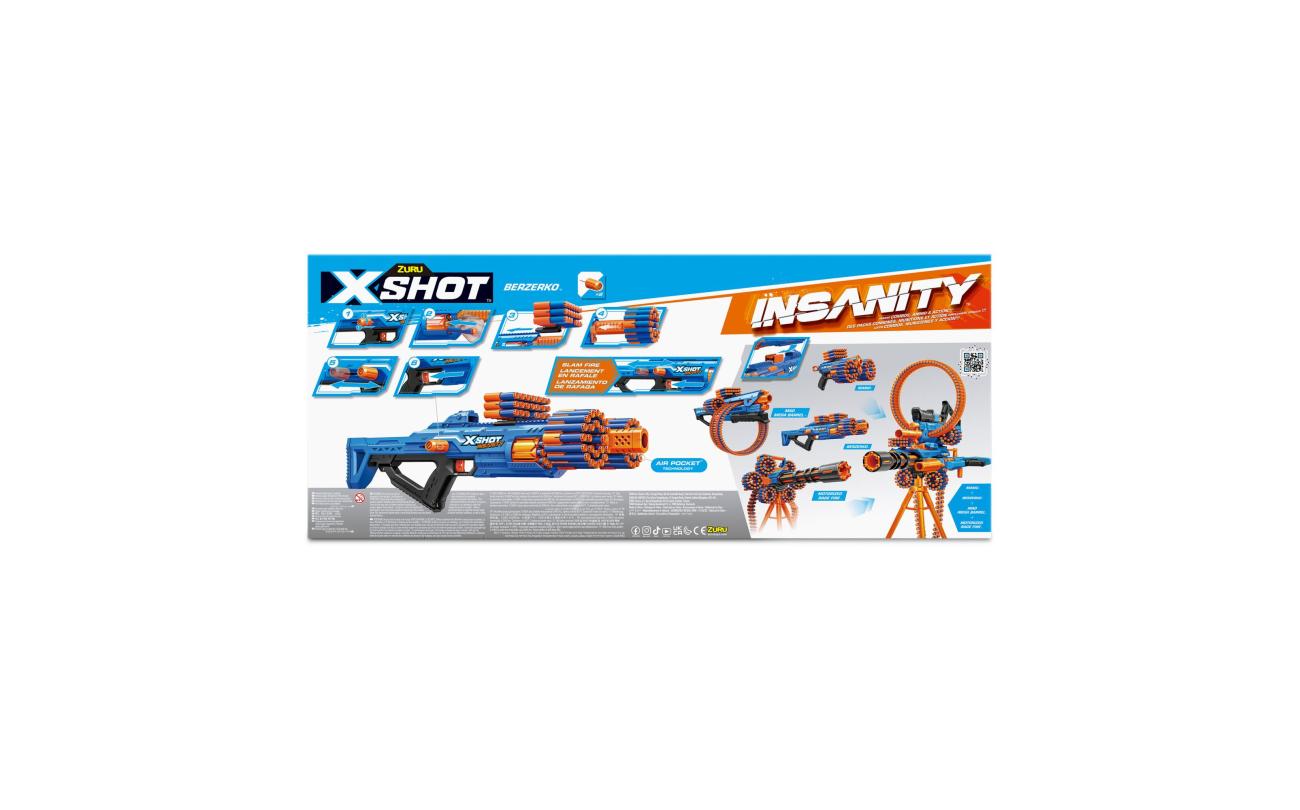 X-shot Insanity Berzerko met 48 darts