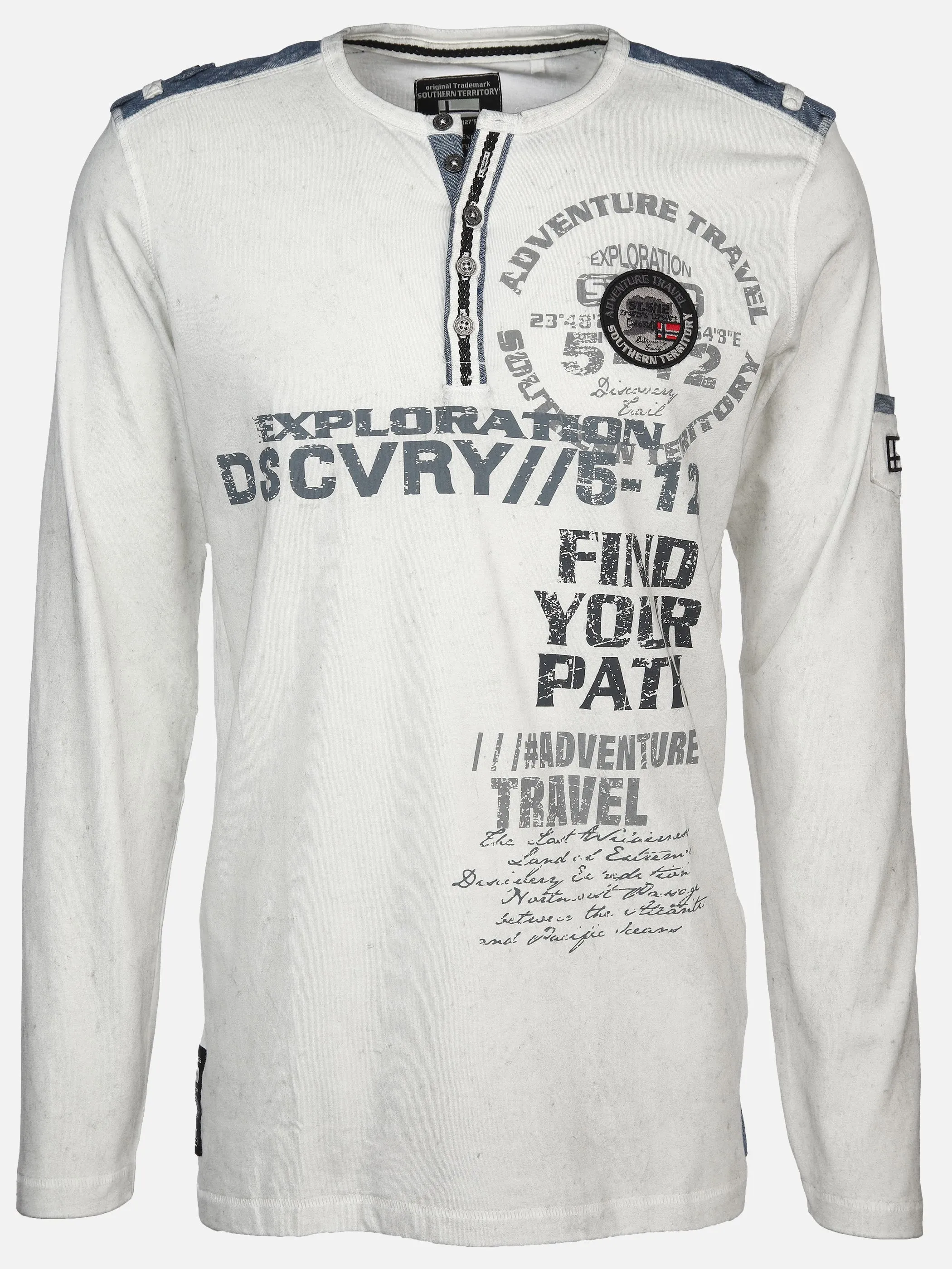 Herren Henleyshirt mit langem Arm