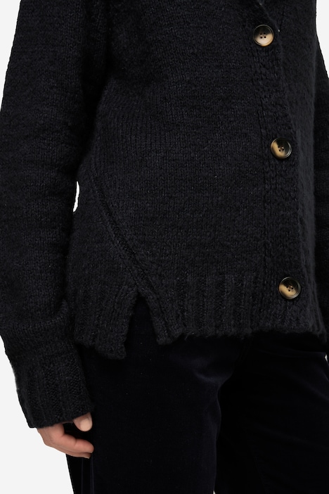 Strickjacke, Kapuze, Raglan-Langarm