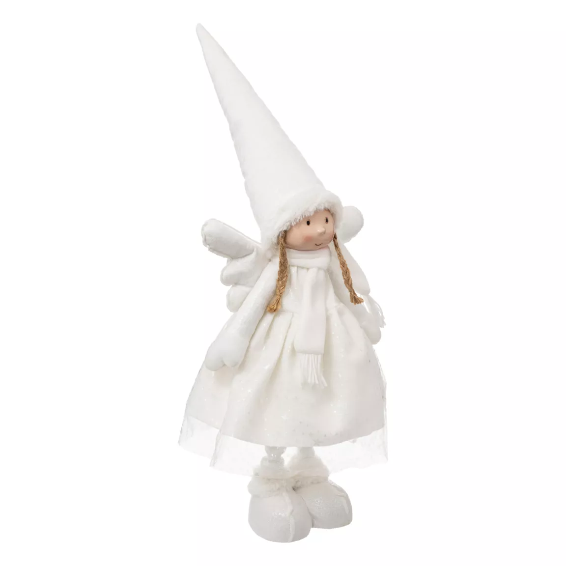 Ange de Noël déco (H120 cm) Ilda et jambes téléscopiques