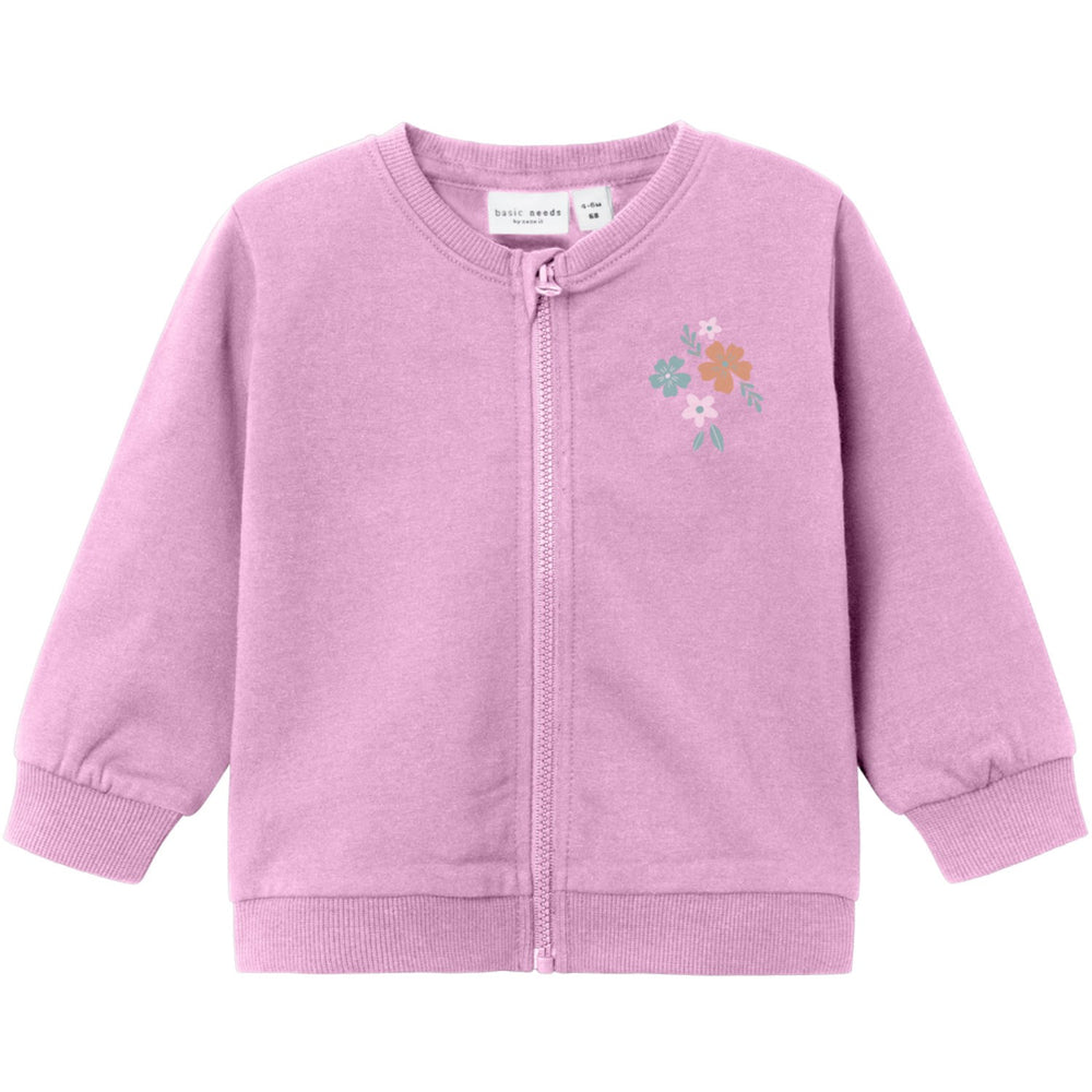 Køb Name It Pastel Lavender Vrillie Sweat Cardigan