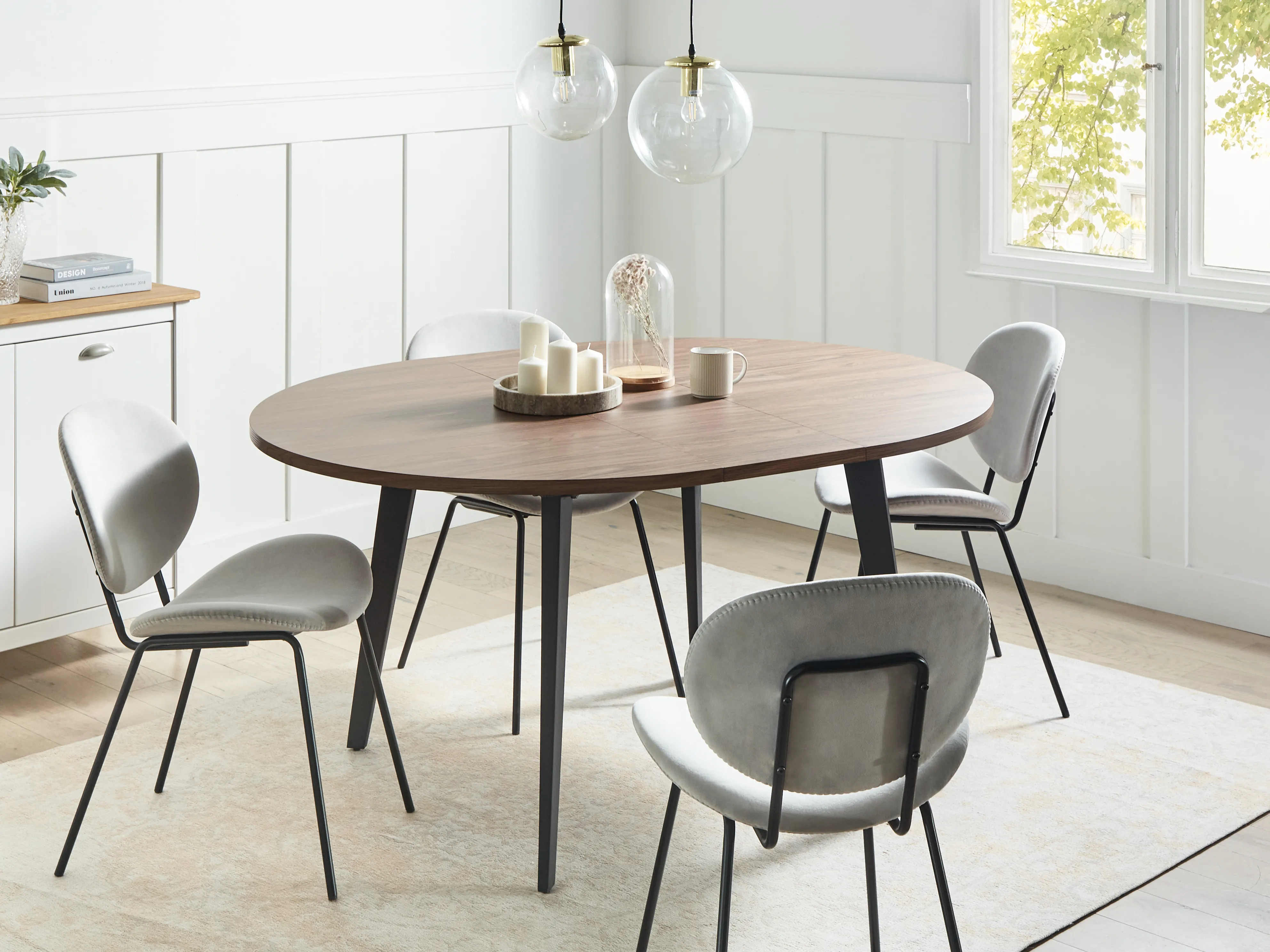Eettafel uitschuifbaar BOVINA Donkerbruin 120 cm 120/150 cm