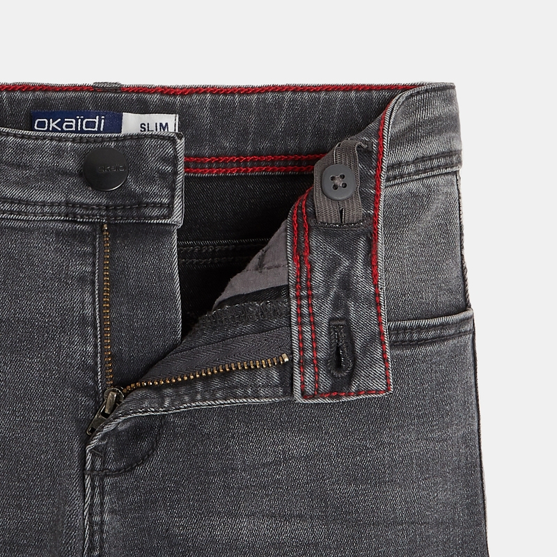 Jean slim ultra-résistant gris garçon