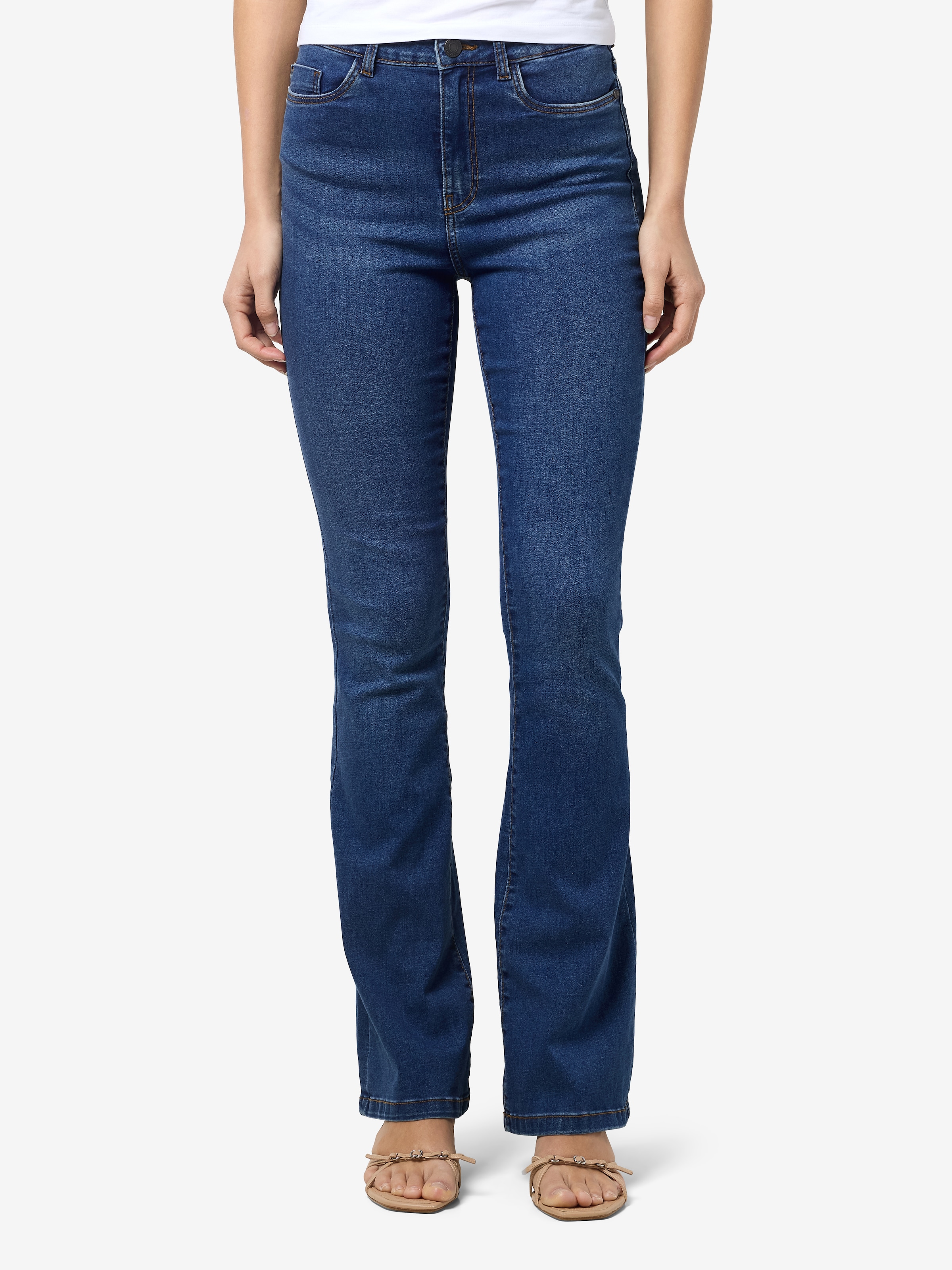 Noisy may High-waist-Jeans »NMSALLIE HW FLARE JEAN VI021MB FWD NOOS«