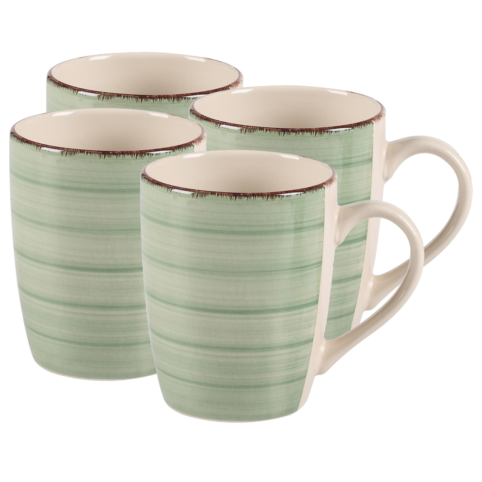 4-teiliges Kaffeebecher-Set - grün - 380 ml