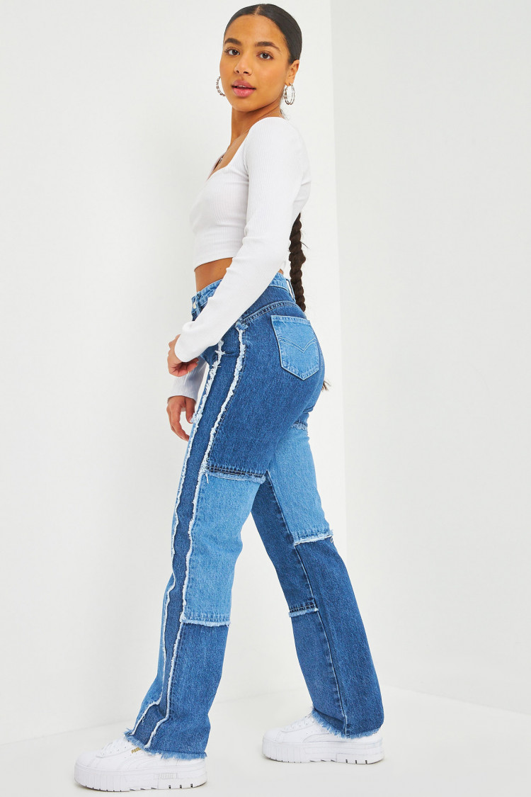 Jean Patchwork bleu Brentiny