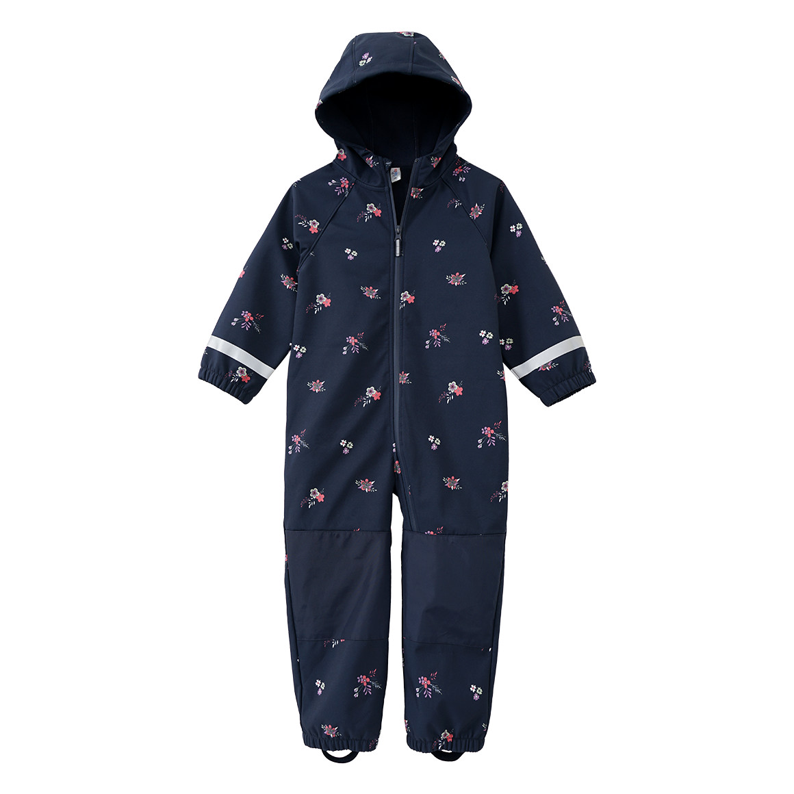 Topolino Mädchen Softshelloverall mit Blümchen-Print dunkelblau