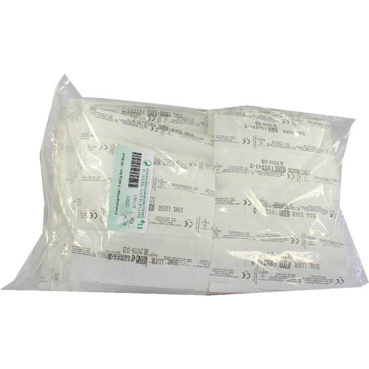 Einmalspritze Ersta 5 ml 3-t, 100 St