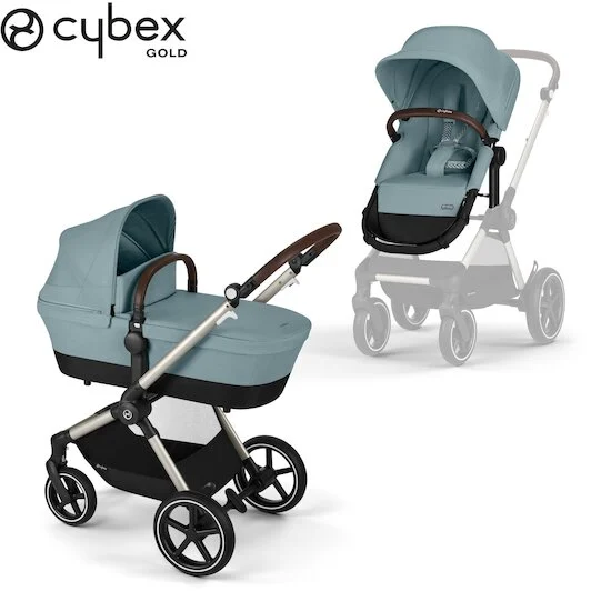 Poussette 2-en-1 Eos Lux   Sky Blue/Taupe Frame        de               CYBEX