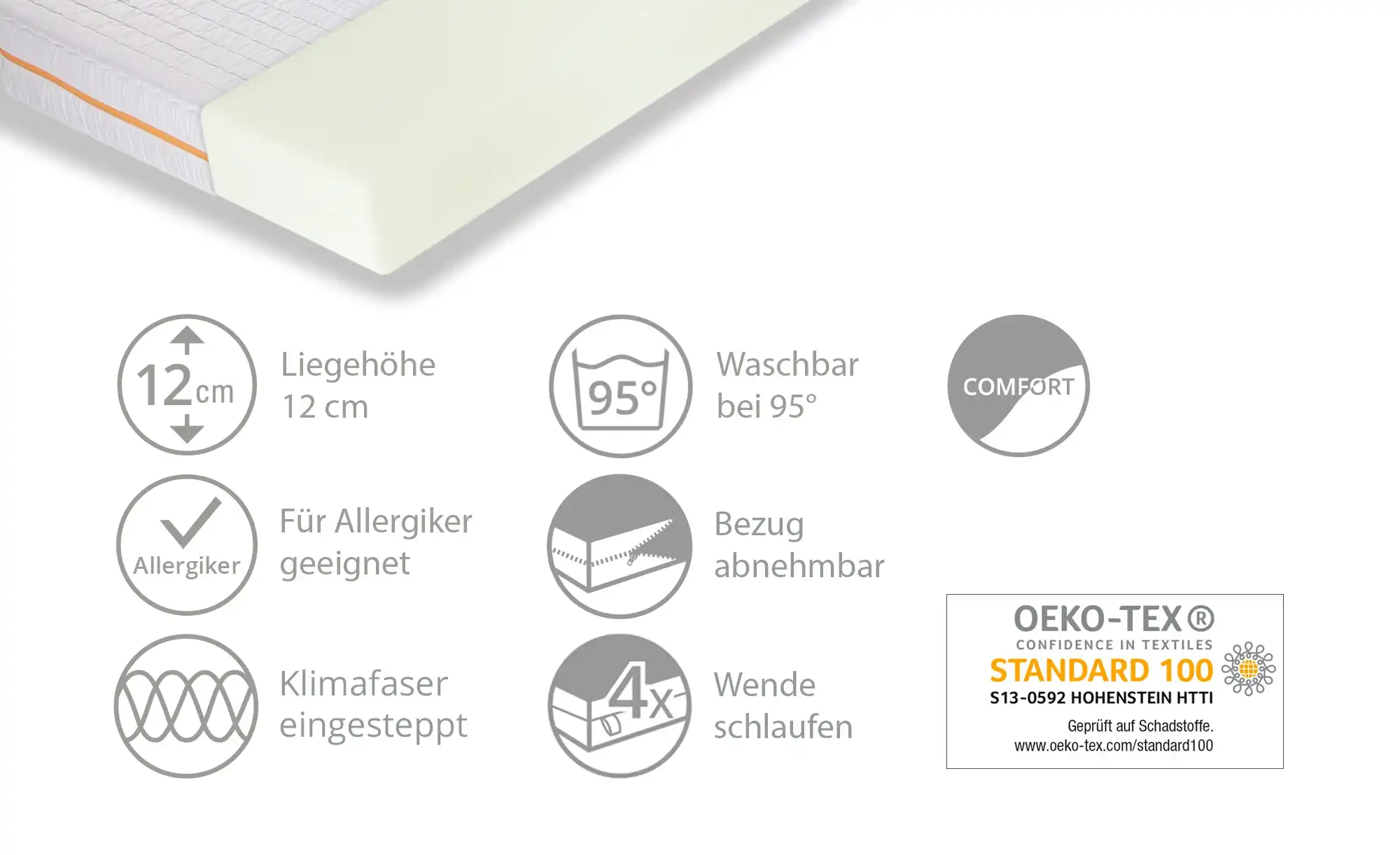 Ratzzz Komfortschaummatratze Langschläfer