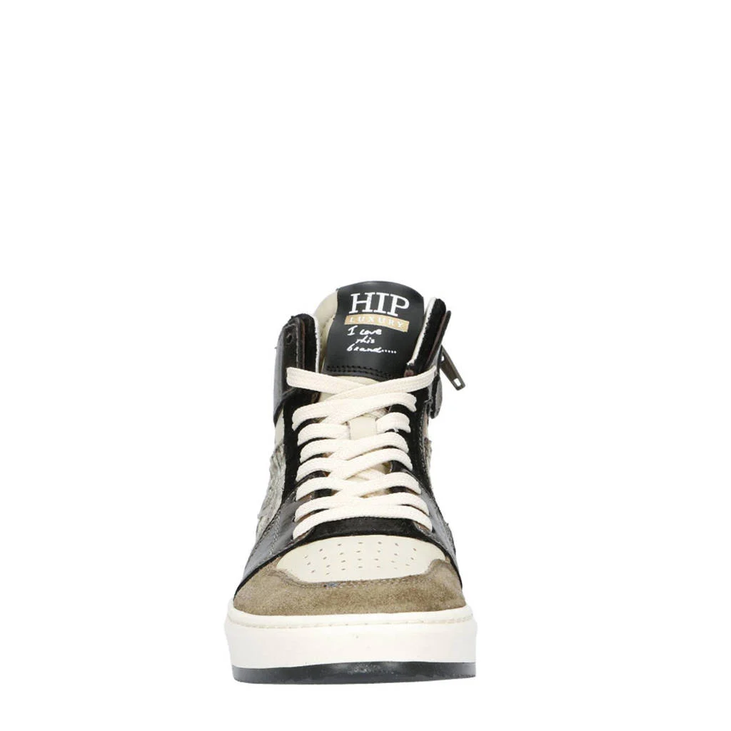 Hip H1765 leren sneakers taupe