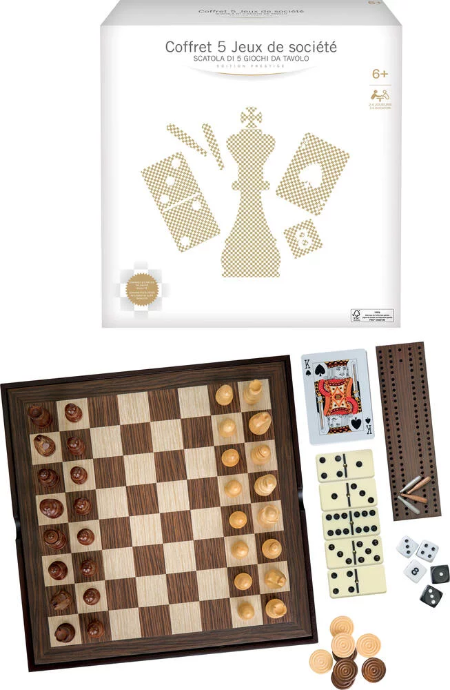 COFFRET 5 JEUX DE SOCIETE