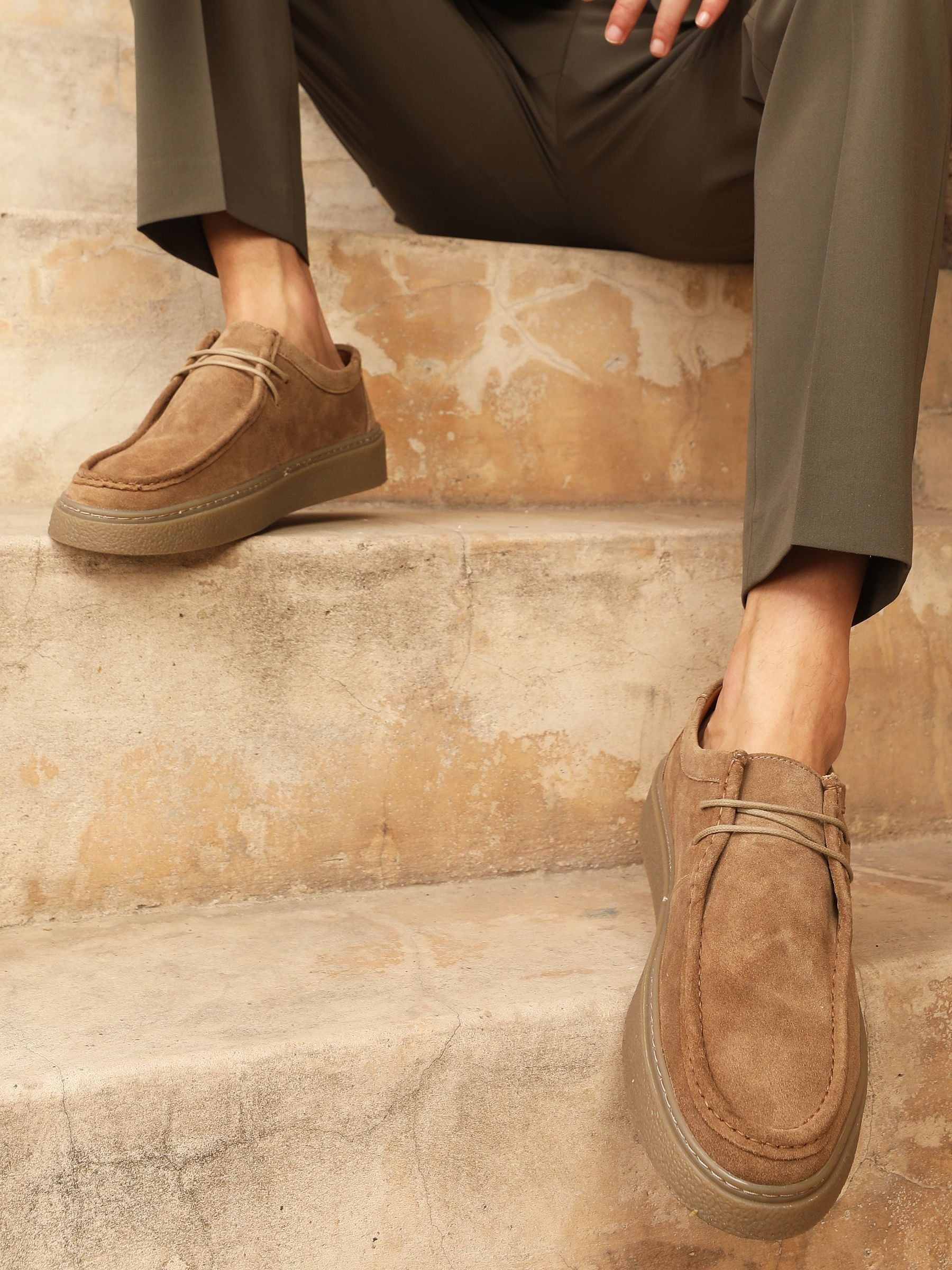 Bruin - Off The Hook Els Suede Leather Casual Lace-Up Boat Shoes